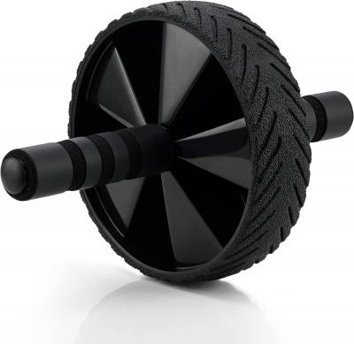 Roue Abdominale Ab Roller avec Tapis pour l'Entra�nement de la Force Noir