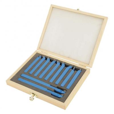 Outils de Tour en Carbure Bras� 10 mm Ensemble de Tournage avec Bo�te 11 Pi�ces
