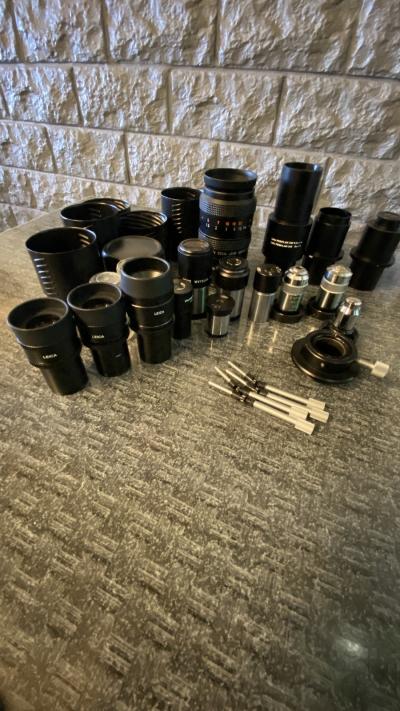 Lot mat�riel microscope Leica - Leitz Wetzlar (Oculaires, objectifs, outils)