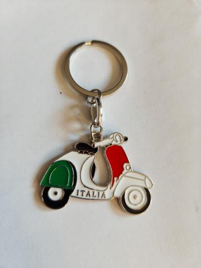 Porte cl�s Scooter Style VESPA Couleur Drapeau ITALIA Keychain Vintage