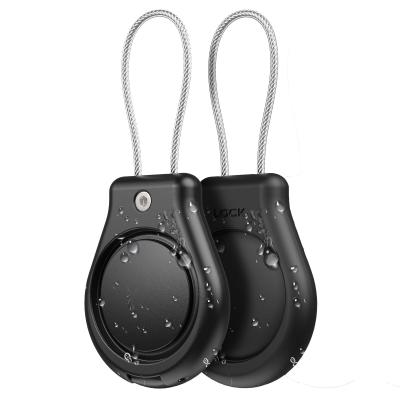2 Pack Airtag Porte Cl� Clef pour Apple Noir Polycarbonate Homme