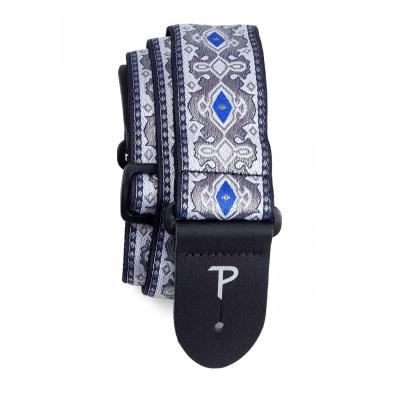 Ltd Sangle de Guitare Nylon Jacquard Fixations Cuir