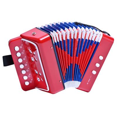 Rouge Accord�on pour Enfant 10 Touches Jouet Bien Fabriqu�