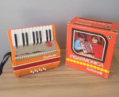 Accord�on Enfant Vintage Antonelli Ciribiribi Italie Ann�es 70 Bo�te D'origine