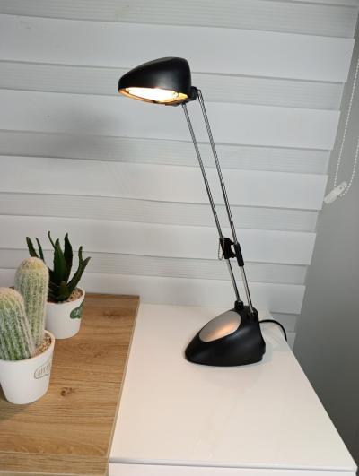 Lampe de Bureau T�lescopique Vintage Paget Trading Noir Argent� Style Space Age