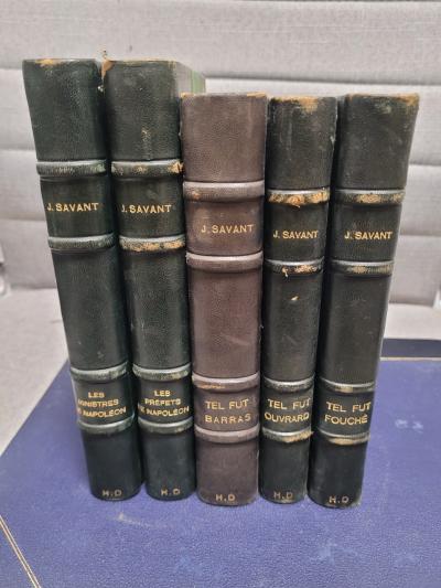Lot d'ouvrages sur le Ier Empire. Jean Savant. Napol�on Bonaparte. Reliures.