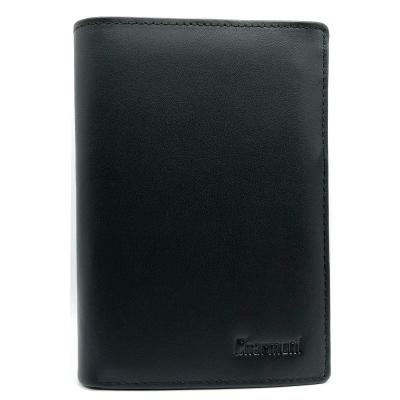 Noir Cuir Vache Grand Portefeuille Homme
