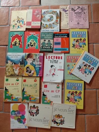 Lot 22 livres scolaires anciens Lecture CONTES Apprentissage de la lecture