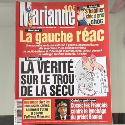 Marianne n�110 Politique Fran�ais   31 mai au 6 juin 1999   La gauche r�ac