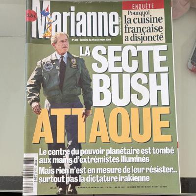 Marianne n�309 Politique Fran�ais   24 au 30 mars 2003   La secte Bush attaque