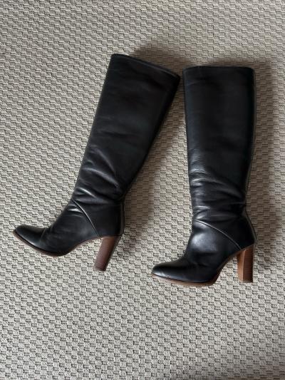 Bottes hautes S�zane mod�le Abby   Cuir noir   Taille 36
