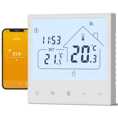 Thermostat Connect� Grand �cran WiFi pour Chaudi�re Gaz - Chauffage au Sol � Eau