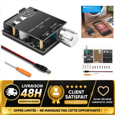 Carte amplificateur Bluetooth 5.0 2x50W HiFi st�r�o pour enceintes DIY