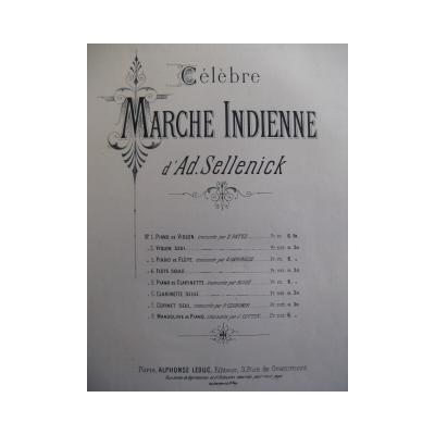 SELLENICK Ad. Indian Market Flute Piano 1883