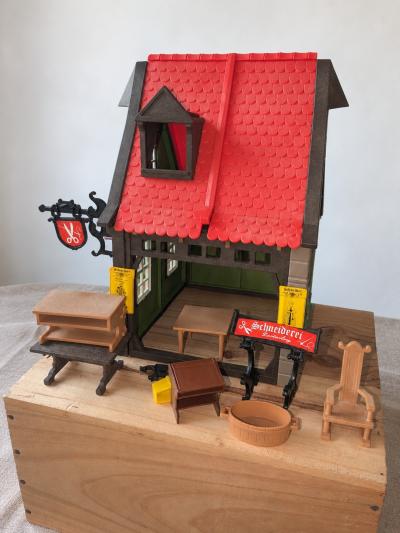 PLAYMOBIL 3440 Maison du Tailleur M�di�val Vintage 1977 Incomplet Sans Bo�te