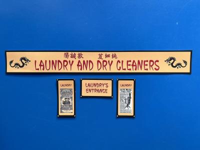 Playmobil Western    Laundry And Dry Cleaner  autocollant Sticker Maison Western
