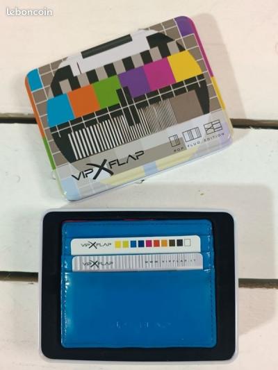 Vip Flap Portefeuille Porte cartes Cuir Teint� Multicolore
