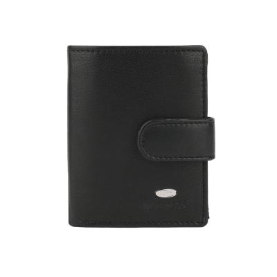 Portefeuille Homme en Cuir V�ritable Fermeture � Bouton Noir