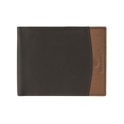Bifold Portefeuille pour Homme en Cuir V�ritable �l�gant Design Fin Bicolore