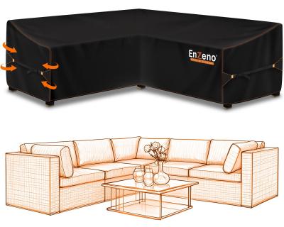 Housse de Protection pour Meubles de Jardin en Forme Noir 215x215x87 cm Uni