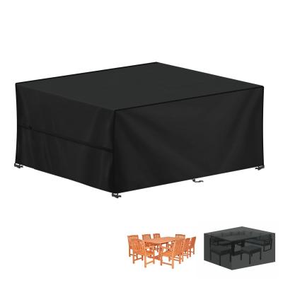 Housse Table Jardin 180x150x75 cm B�che de Jardin Imperm�able Noir Tissu Oxford