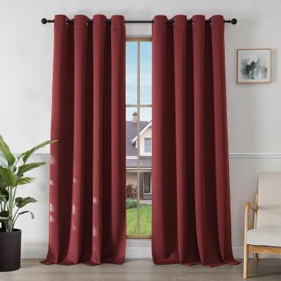 Rouge Bourgogn 2xL135xH240 Rideau Occultant 2 Pi�ces Thermique Isolant Polyester