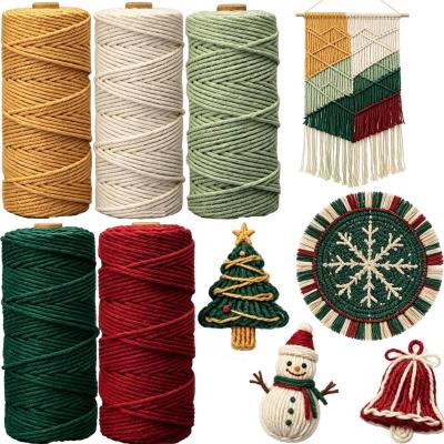 Corde Macram� 3mm x 50m Fil de Coton Naturel 5 Couleurs B 250m B Boh�me 5 PCS