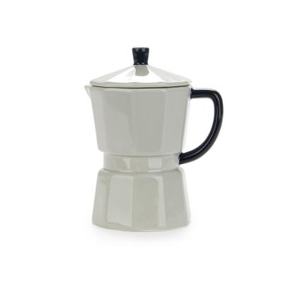 Mug Moka Couleur Gris Tasse en Forme de Cafeti�re Italienne avec Couvercle