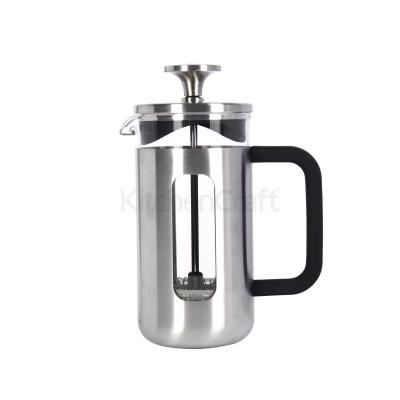 Pisa Cafeti�re en Acier Inoxydable 3 Tasses Argent� Piston th� Expresso Verre