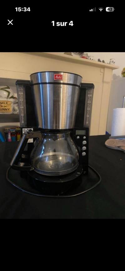 Cafeti�re filtre Melitta LOOK   Inox et noir   Programmable