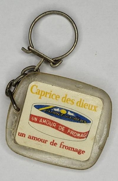 Alter Vintage Schl�sselanh�nger K�se Caprice des Dieux Porte clef T64