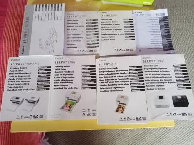 mode d emploi AU CHOIXpour canon selphy 510;710;740;750;760;780;800;900;910;1200