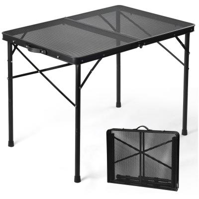 Tavle Pliable Camping 90�60 cm Petite Table Pliante Noir Fer Aluminium