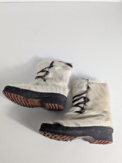 bottes Apres ski vintage ann�es70 Yety poils de chevres teds bien conserv�es...