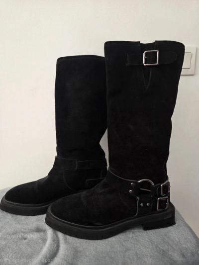 Bottes en daim � boucles Alma en Pena   Taille 39   Noir