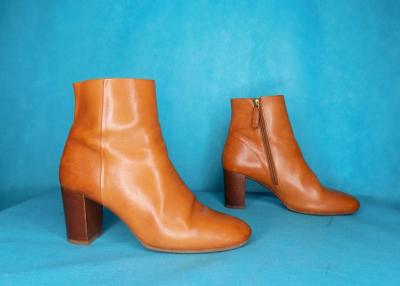 Botines SEZANE L�a De Cuero Marr�n Claro T 40 FR