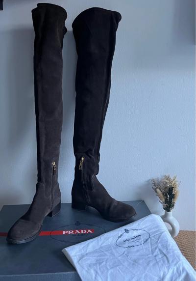 PRADA   Bottes hautes en daim   T36   Made in Italy   Vintage 4SM 004