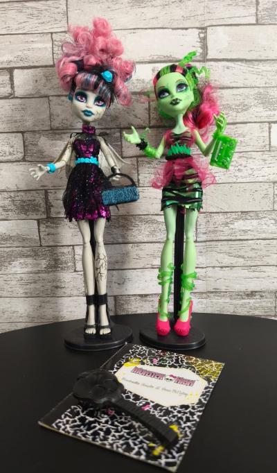 Monster High lot 2 poup�es Rochelle Goyle & Venus McFlytrap avec accessoires