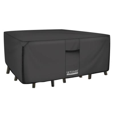 Housse Rectangulaire Robuste en Toile 600D Robuste pour Table et Chaise Noir