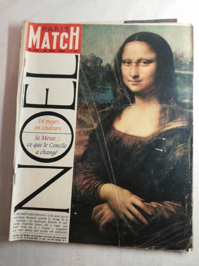 N1884 Paris Match Magazine N�715 Dec 22 1962 La Joconde, Kennedy, France
