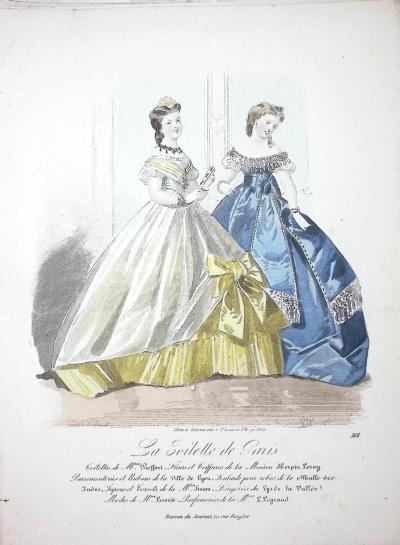Grabado De Moda La Toilette De Par�s N� 168 Dibujo De Compte Calix