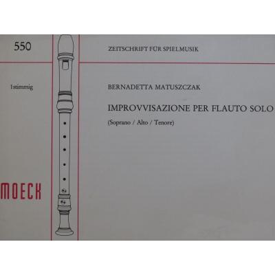 Matuszczak Bernadetta Improvisation for Solo Flute Recorder 1985