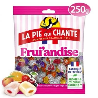 Lot de 3  bonbons frui'andise La Pie qui chante fruit 250g