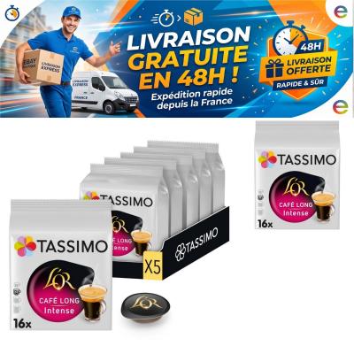 Tassimo L'OR Caf� Long Intense 80 dosettes lot de 5 x 16