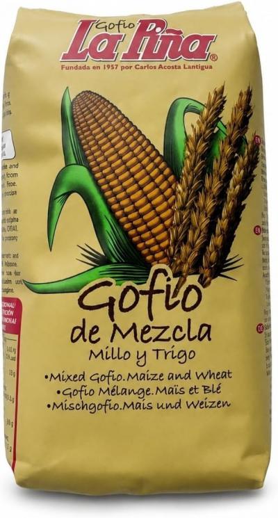 Gofio M�lange Ma�s et Bl� Bio Gofio La Pi�a 500g   C�r�ales Naturelles