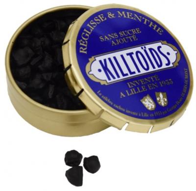 Lot de 4   Killto�ds cachou saveur r�glisse  menthe sans sucre 9g