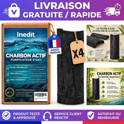 B�tonnets Charbon Actif Binchotan Purificateur Eau Carafe Gourde