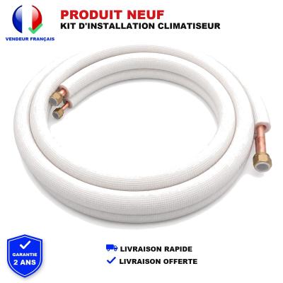 Kit D'Installation Climatiseur Tuyau Cuivre Isol� 5 M 1-4 3-8 Pouces Split