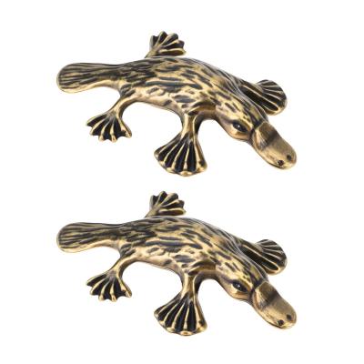 Figurines d'Ornithorynque Vintage en Laiton 5 x 3 cm D�coration Lot de 2