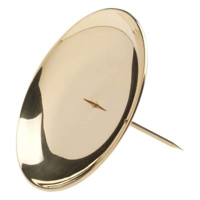 Couronne de l'Avent Bougeoir avec �pine �12cm Laiton Dor� Brillant D�coration